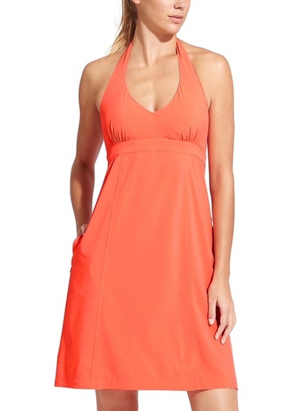 Athleta Pack Everywhere Dress 2- Light Coral Sunset